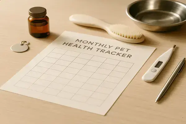 Monthly Pet Care Tracker: How to Stay on Top of Your Pet's Health